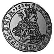 Dwutalar koronny - Stefan Batory Olkusz mint obverse image