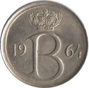 25 Centimes - Baudouin I French text obverse image