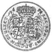 Dwutalar - August II Mocny Drezno mint, Polish–Lithuanian Commonwealth, 1698-1703 reverse image