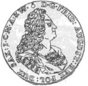Dwutalar - August II Mocny Drezno mint obverse image
