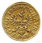 Półdukat koronny - Jan II Kazimierz Waza Kraków mint, Polish–Lithuanian Commonwealth, 1660-1662 reverse image