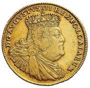 Augustdor koronny - August III Sas Lipsk mint obverse image