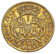 Augustdor koronny - August III Sas Lipsk mint, Polish–Lithuanian Commonwealth, 1753-1758 reverse image