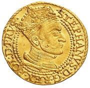Dukat gdański - Stefan Batory Gdańsk mint obverse image