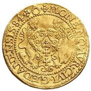 Dukat gdański - Stefan Batory Gdańsk mint, Polish–Lithuanian Commonwealth, 1584-1588 reverse image