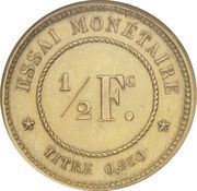½ Franc - Léopold I Pattern, Belgium, 1859 reverse image