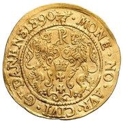 Dukat gdański - Sigismund III Vasa Gdańsk mint, Polish–Lithuanian Commonwealth, 1588-1632 reverse image