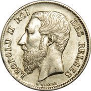 50 Centimes - Léopold II French text obverse image
