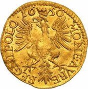 Dukat koronny - Jan II Kazimierz Waza Wschowa mint, Polish–Lithuanian Commonwealth, 1650 reverse image