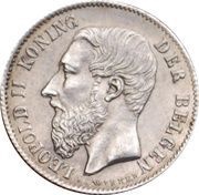 50 Centimes - Léopold II Dutch text obverse image