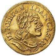 Dukat koronny - Jan II Kazimierz Waza Wschowa mint obverse image