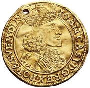 Dukat koronny - Jan II Kazimierz Waza Poznań mint obverse image