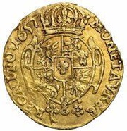 Dukat koronny - Jan II Kazimierz Waza Kraków mint, Polish–Lithuanian Commonwealth, 1655-1658 reverse image