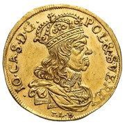 Dukat koronny - Jan II Kazimierz Waza Kraków mint obverse image