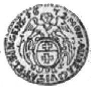Dukat elbląski - Michał Korybut Wiśniowiecki Elbląg mint, Polish–Lithuanian Commonwealth, 1671-1672 reverse image