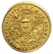 Dukat gdański - Jan III Sobieski Gdańsk mint, Polish–Lithuanian Commonwealth, 1676-1682 reverse image