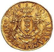 Dukat gdański - August II Mocny Gdańsk mint, Polish–Lithuanian Commonwealth, 1698 reverse image