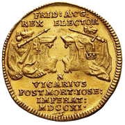 Dukat wikariacki - August II Mocny Drezno mint, Polish–Lithuanian Commonwealth, 1711 reverse image