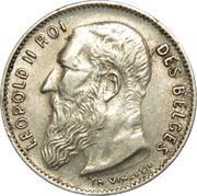 50 Centimes - Léopold II French text obverse image
