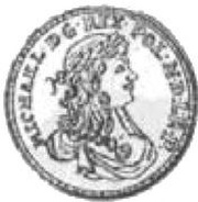 Półtoradukat gdański - Michał Korybut Wiśniowiecki Gdańsk mint obverse image