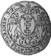 Dwudukat gdański - Władysław IV Waza Gdańsk mint, Polish–Lithuanian Commonwealth, 1640 reverse image