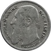 50 Centimes - Léopold II Dutch text obverse image