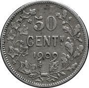 50 Centimes - Léopold II Dutch text, Belgium, 1907-1909 reverse image