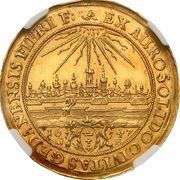 Dwudukat gdański - Władysław IV Waza Gdańsk mint, Polish–Lithuanian Commonwealth, 1647 reverse image