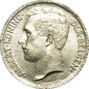 50 Centimes - Albert I Dutch text obverse image