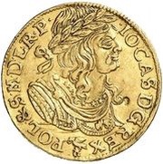 Dwudukat koronny - Jan II Kazimierz Waza Poznań mint obverse image
