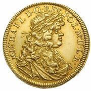 Dwudukat gdański - Michał Korybut Wiśniowiecki Gdańsk mint obverse image