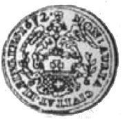 Dwudukat elbląski - Michał Korybut Wiśniowiecki Elbląg mint, Polish–Lithuanian Commonwealth, 1672 reverse image