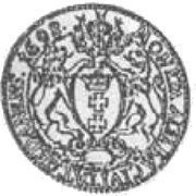 Dwudukat gdański - August II Mocny Gdańsk mint, Polish–Lithuanian Commonwealth, 1698 reverse image