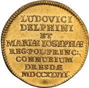 Dwudukat - August III Sas Drezno mint, Polish–Lithuanian Commonwealth, 1747 reverse image