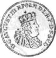 Dwudukat elbląski - August III Sas Elbląg mint obverse image