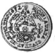 Trzydukat elbląski - Michał Korybut Wiśniowiecki Elbląg mint, Polish–Lithuanian Commonwealth, 1672 reverse image