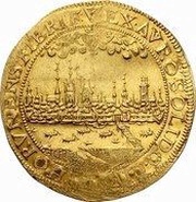 Trzyipółdukat toruński - Jan II Kazimierz Waza Toruń mint, Polish–Lithuanian Commonwealth, 1655 reverse image