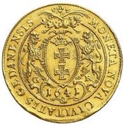 Czterodukat gdański - Władysław IV Waza Gdańsk mint, Polish–Lithuanian Commonwealth, 1641 reverse image