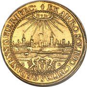 Czterodukat gdański - Jan II Kazimierz Waza Gdańsk mint, Polish–Lithuanian Commonwealth, 1649-1668 reverse image