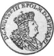 Czterodukat gdański - August III Sas Gdańsk mint obverse image