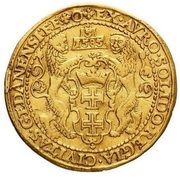 Pięciodukat gdański / Półportugał - Stefan Batory Gdańsk mint, Polish–Lithuanian Commonwealth, 1585 reverse image