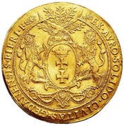 Pięciodukat gdański - Sigismund III Vasa Gdańsk mint, Polish–Lithuanian Commonwealth, 1614 reverse image