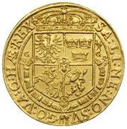 Pięciodukat koronny - Władysław IV Waza Bydgoszcz mint, Polish–Lithuanian Commonwealth, 1642 reverse image