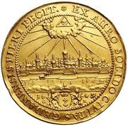Pięciodukat gdański - Władysław IV Waza Gdańsk mint, Polish–Lithuanian Commonwealth, 1649 reverse image