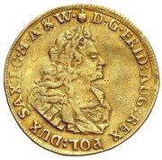 Pięciodukat - August II Mocny Drezno mint obverse image
