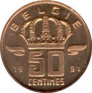 50 Centimes Dutch text reverse image