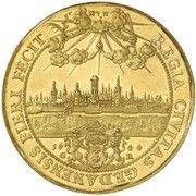 Ośmiodukat gdański - Władysław IV Waza Gdańsk mint, Polish–Lithuanian Commonwealth, 1644 reverse image