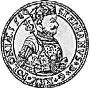 Dziesięciodukat litewski - Stefan Batory Wilno mint obverse image