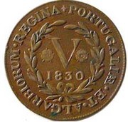 5 Réis - Maria II London mint reverse image