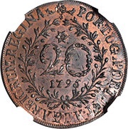 20 Réis - Maria I reverse image